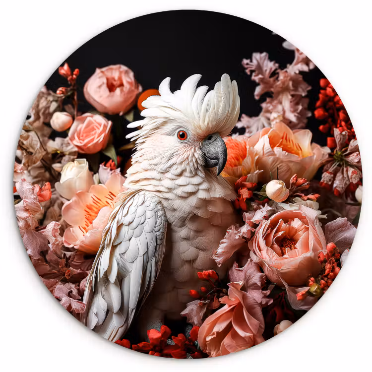 Tableau rond - Couronne de fleurs — 2