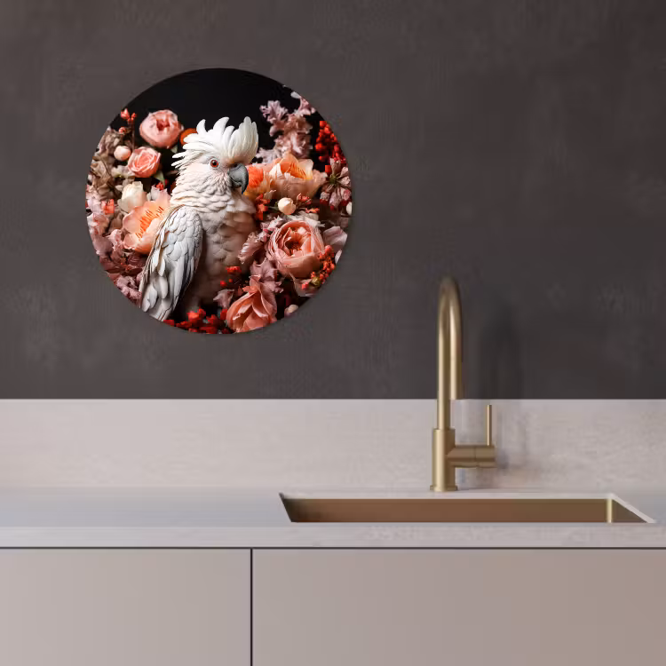 Tableau rond - Couronne de fleurs — 3