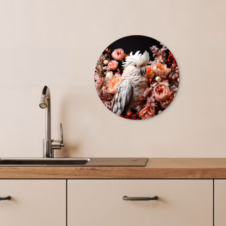 Tableau rond - Couronne de fleurs — 4
