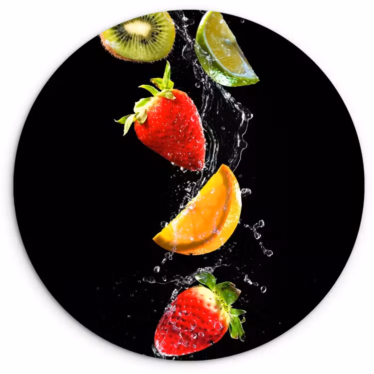 Tableau rond - Danse de l'eau fruitée — 1
