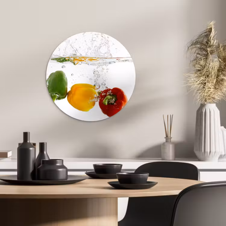 Tableau rond - Éclaboussures de poivre — 1