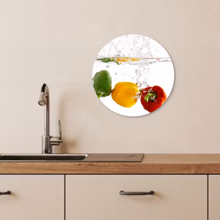 Tableau rond - Éclaboussures de poivre — 3