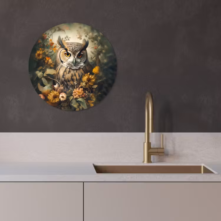 Tableau rond - Garde d'automne — 2