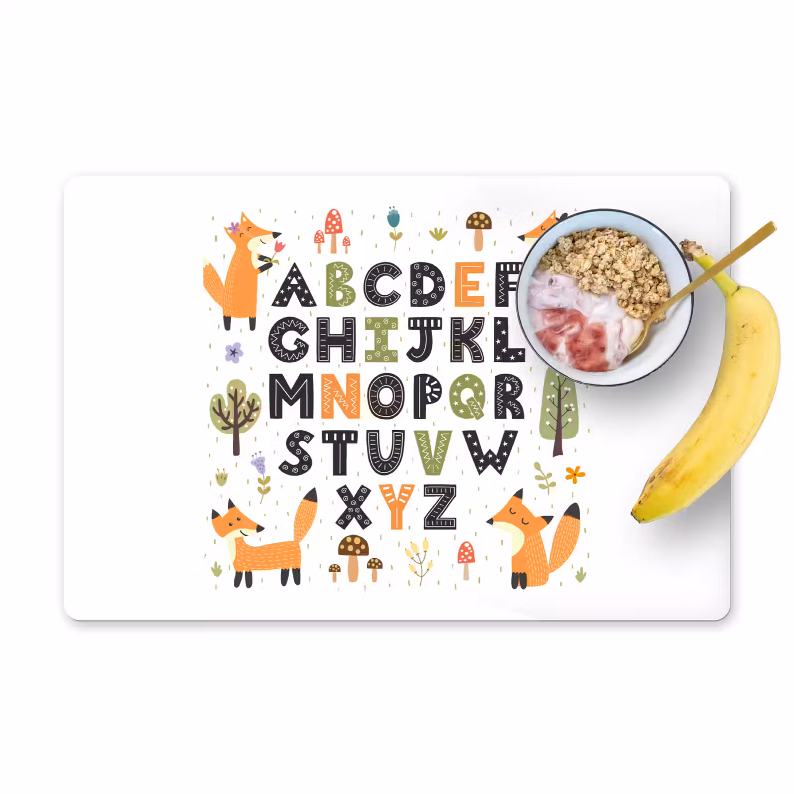 Sets de table - Illustration de l'alphabet avec des renards — 1
