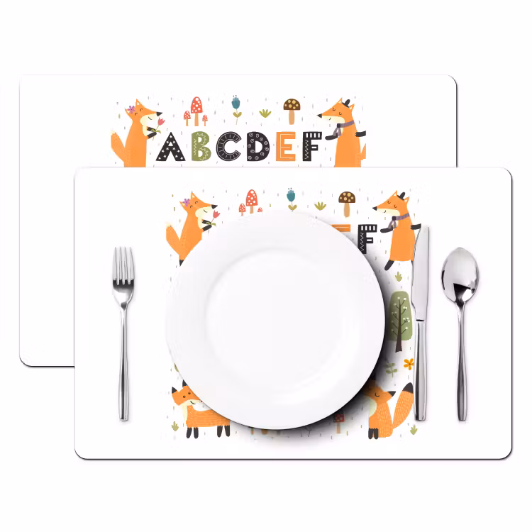 Sets de table - Illustration de l'alphabet avec des renards — 2
