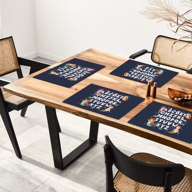 Sets de table - Illustration de l'alphabet avec des sirènes — 4