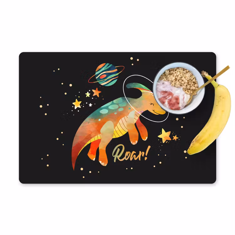 Sets de table - Citations - "Roar" - Dinosaure - Proverbes - Enfants - Garçons - Filles - Enfants — 1