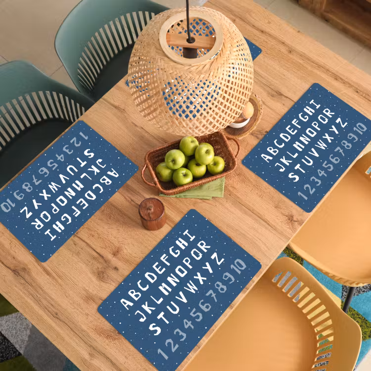 Sets de table - Alphabet - Bleu - Chiffres - Enfant — 3