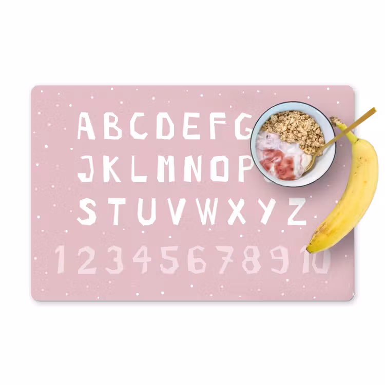 Sets de table - Alphabet - Rose - Chiffres - Enfant — 1