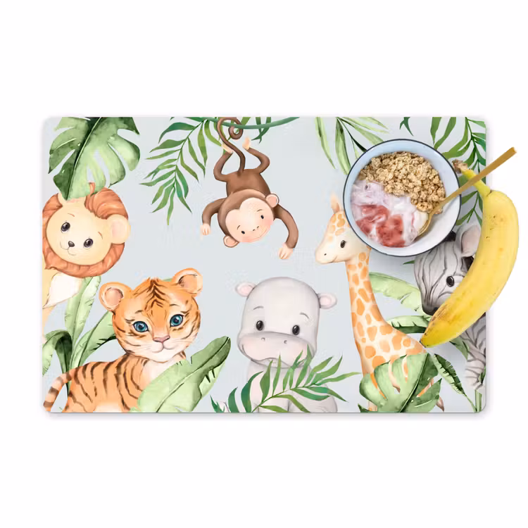 Sets de table - Aquarelle - Animaux - Enfants - Plantes — 1