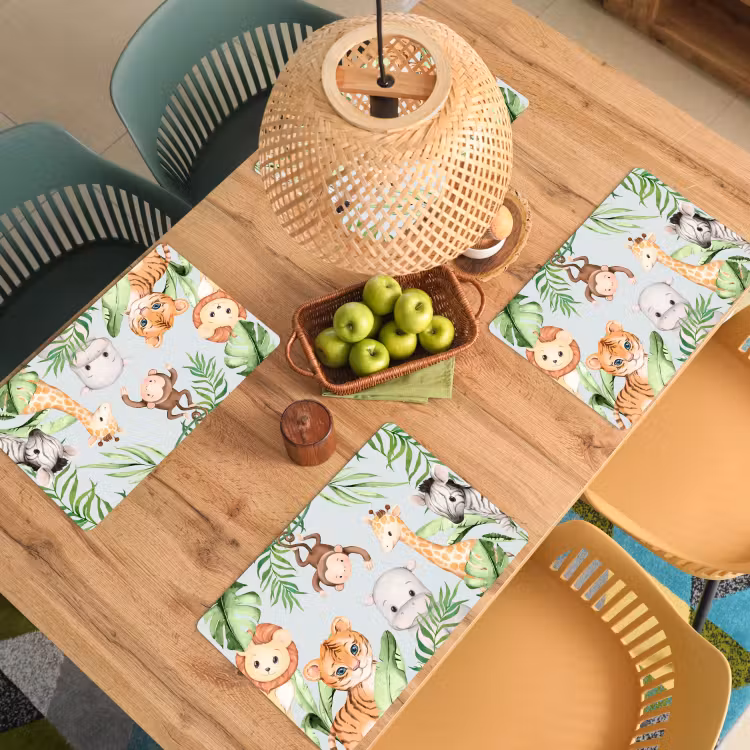Sets de table - Aquarelle - Animaux - Enfants - Plantes — 3
