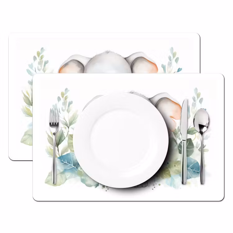 Sets de table - Éléphant - Animaux - Nature - Enfant - Aquarelle — 2