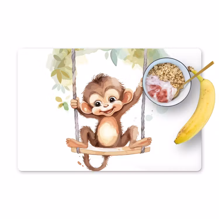 Sets de table - Singe - Animal - Enfants - Jungle - Chambre d'enfant - Chambre de bébé — 1