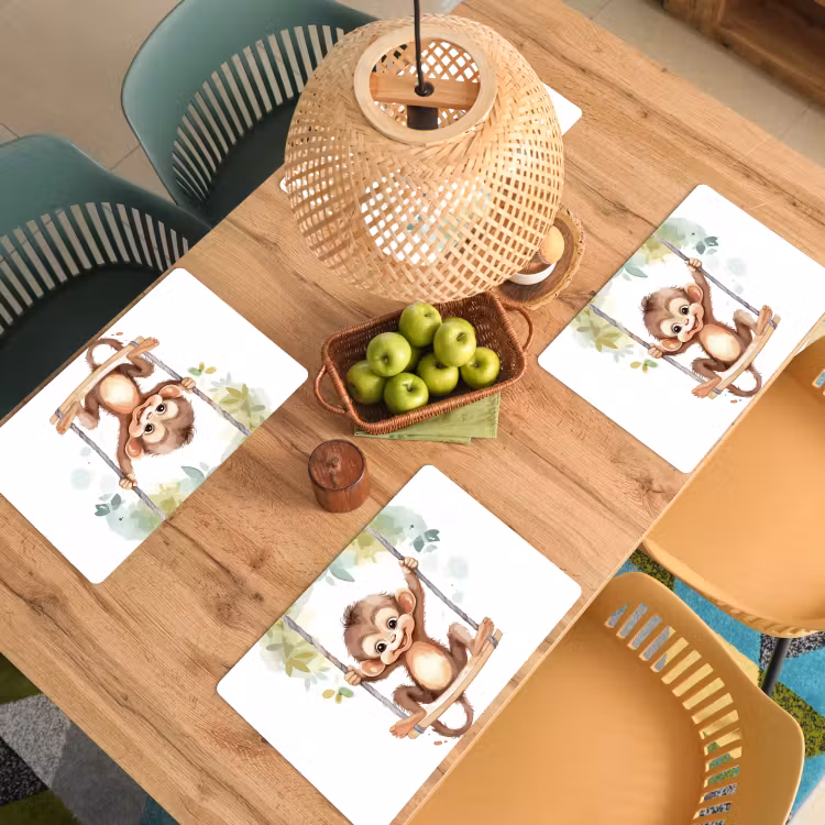 Sets de table - Singe - Animal - Enfants - Jungle - Chambre d'enfant - Chambre de bébé — 3