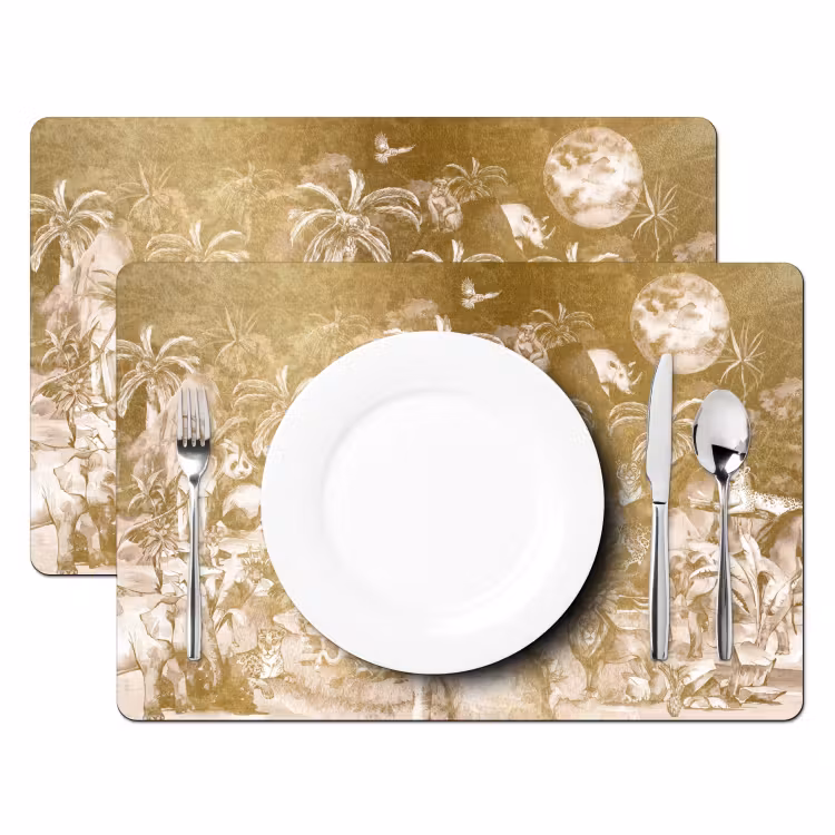 Sets de table - Rêves de safari sépia — 2