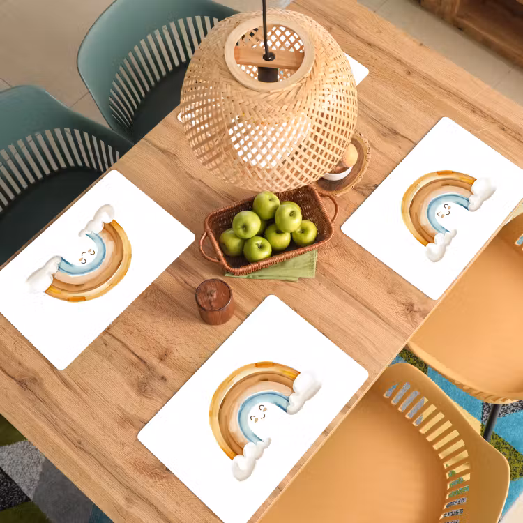 Sets de table - Arc-en-ciel - Couleurs pastel — 3