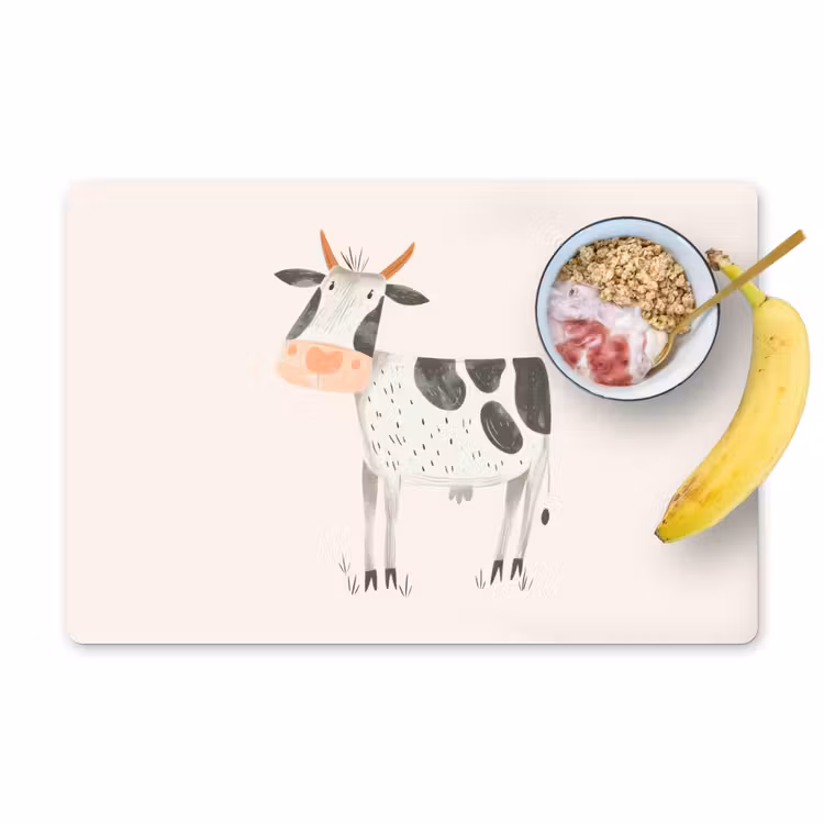 Sets de table - Vache - Animal de ferme - Animaux - Couleurs pastel — 1