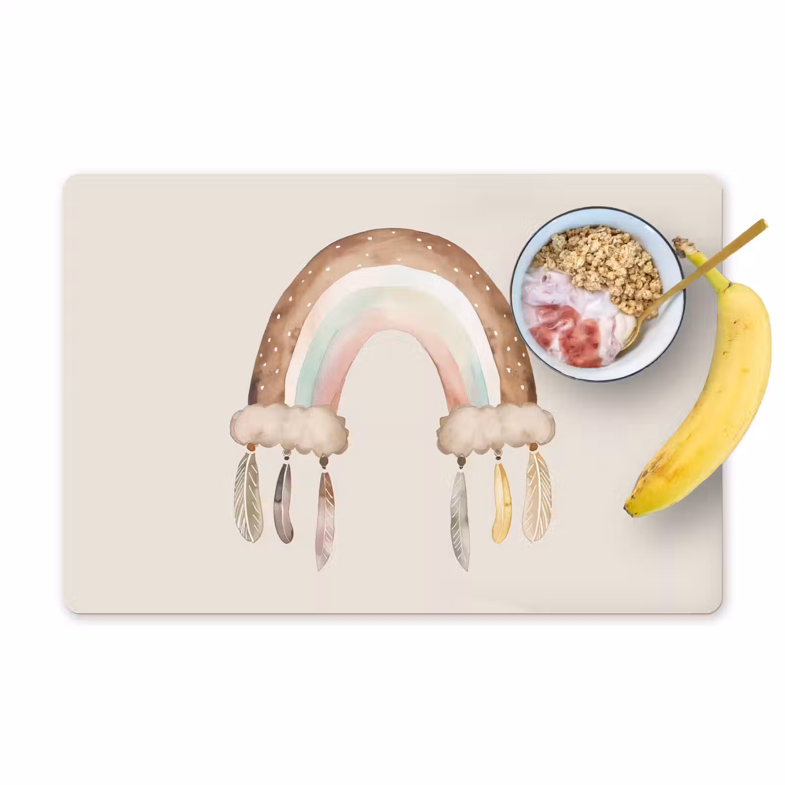 Sets de table - Arc-en-ciel - Bohème - Boho - Couleurs pastel — 1