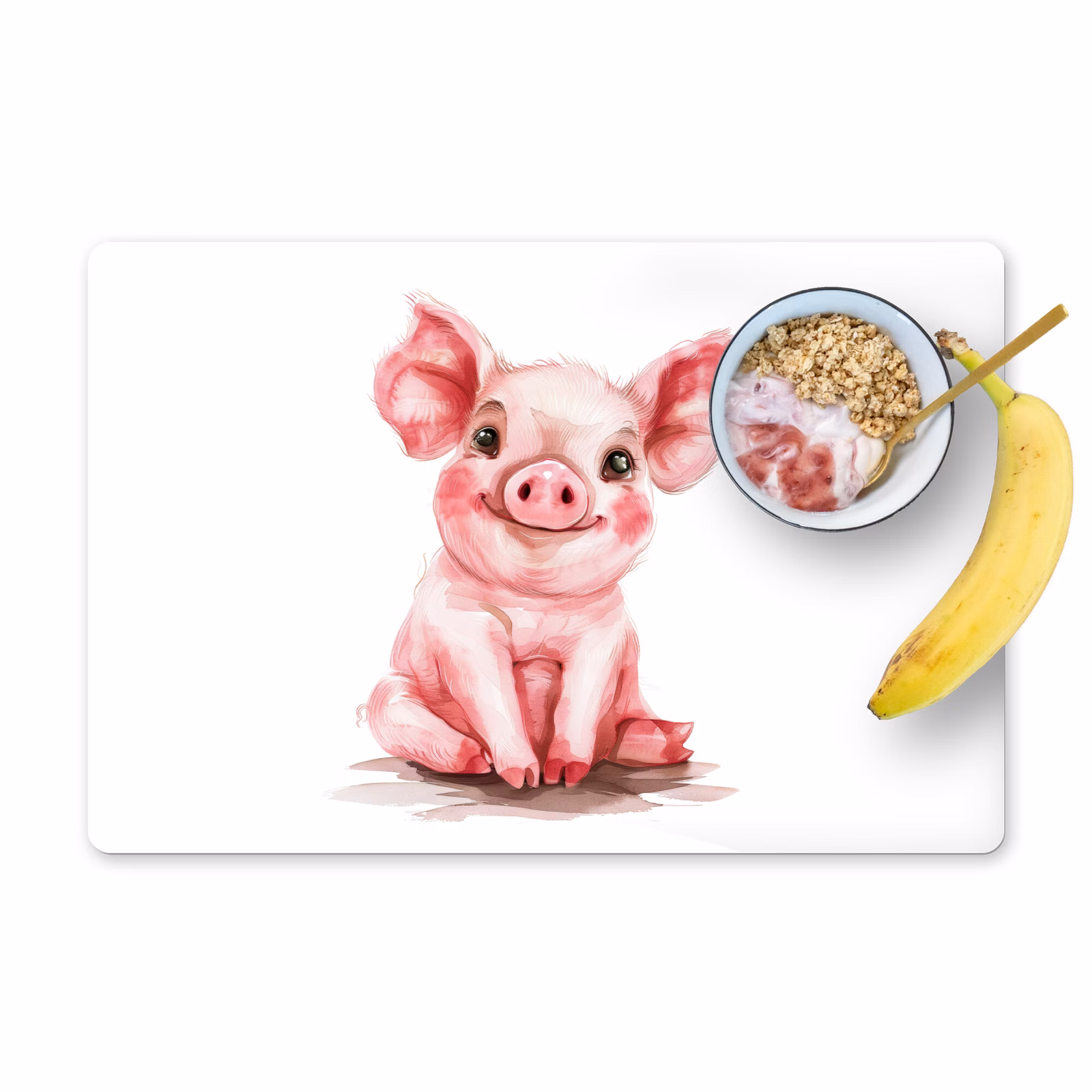 Sets de table - Cochon - Rose - Bébé animal - Animaux de la ferme — 1