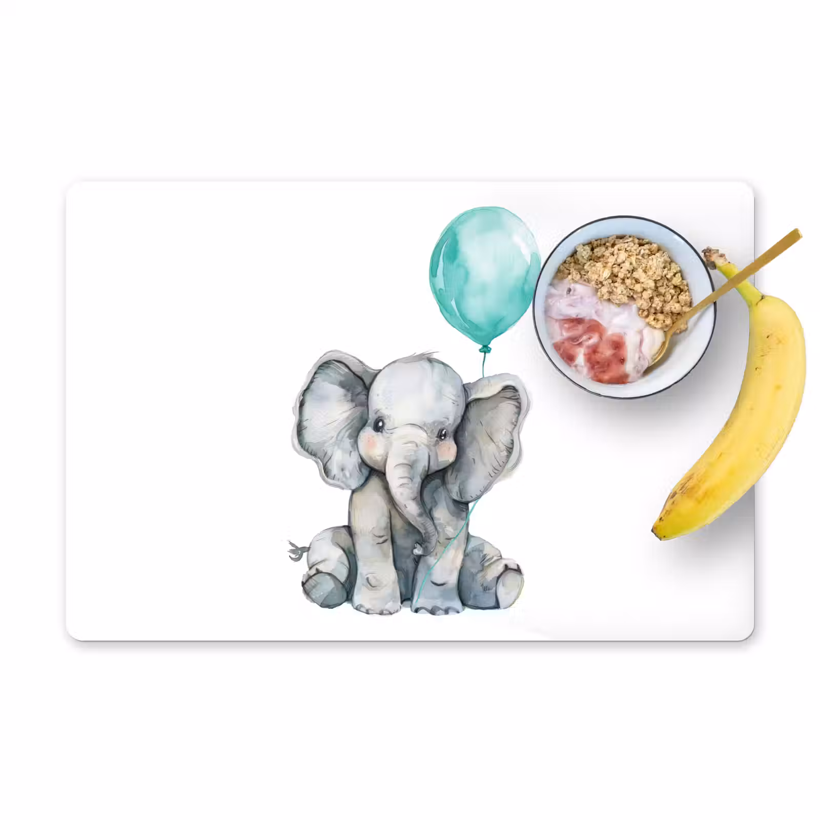Sets de table - Eléphant - Bébé - Animaux - Ballon bleu — 1