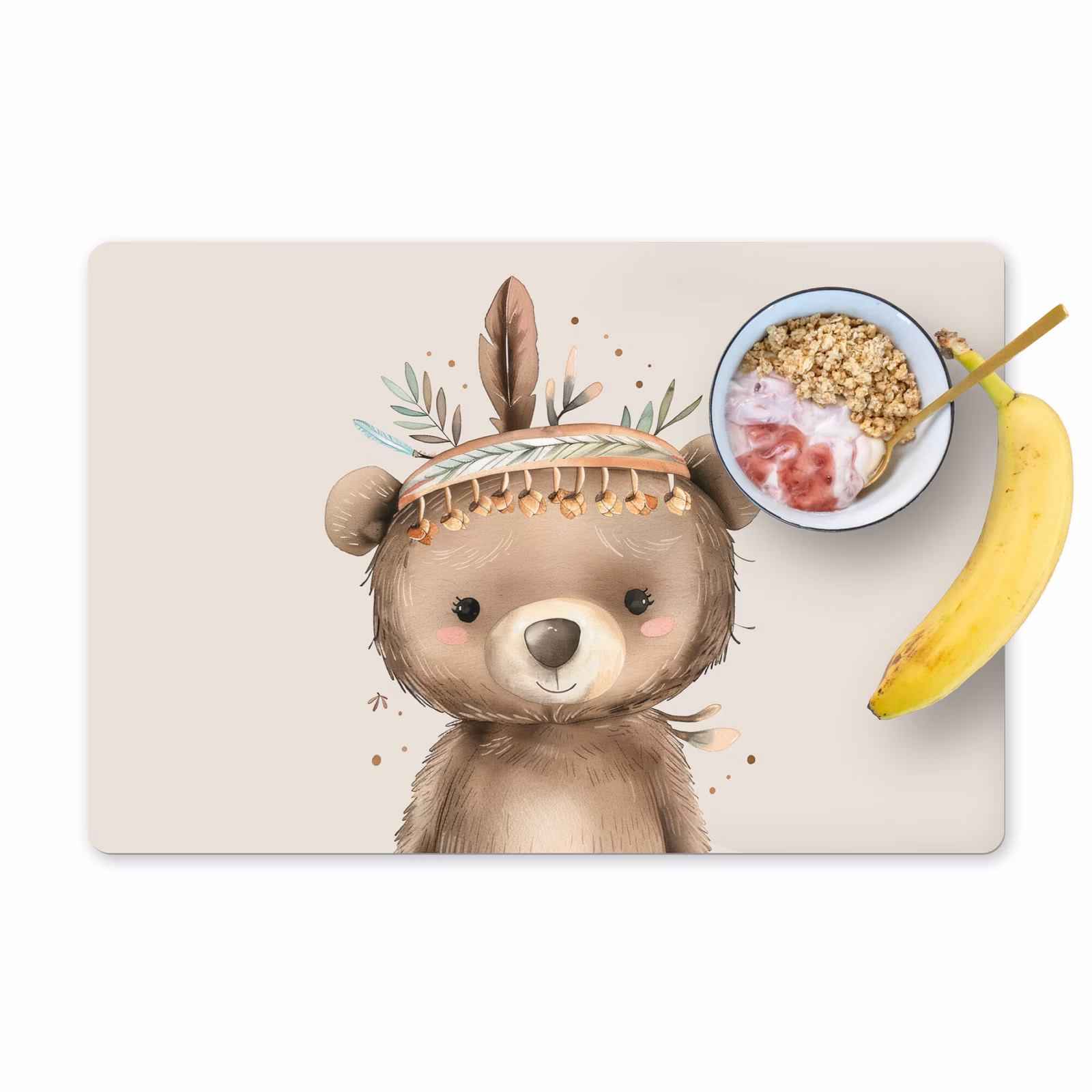 Sets de table - Ours - Boho - Robe indienne - Animaux — 1