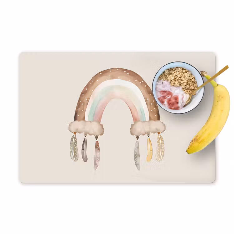 Sets de table - Arc-en-ciel - Bohème - Boho - Couleurs pastel — 1