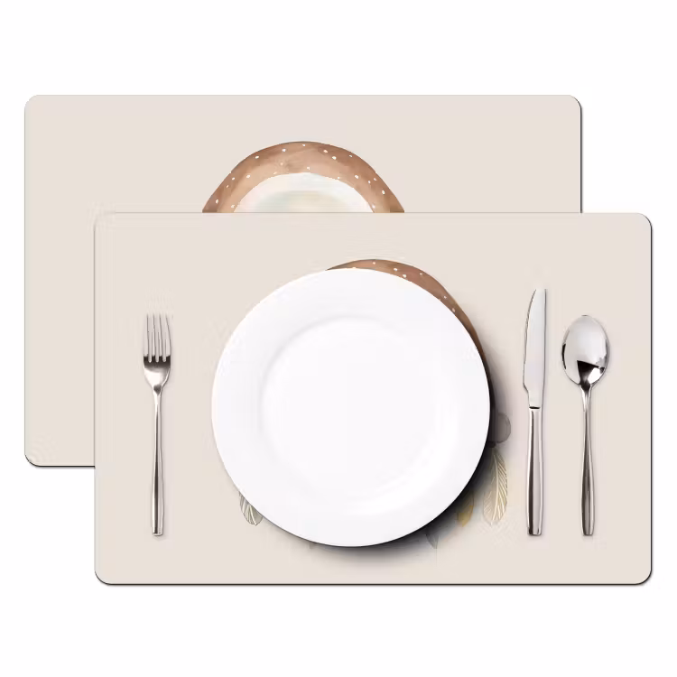 Sets de table - Arc-en-ciel - Bohème - Boho - Couleurs pastel — 2