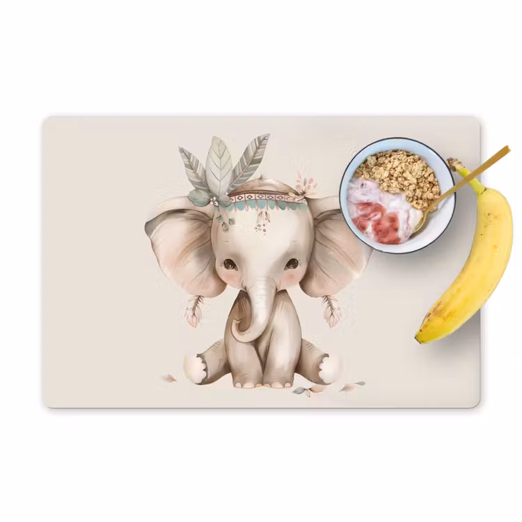 Sets de table - Eléphant - Bohème - Animaux - Boho — 1