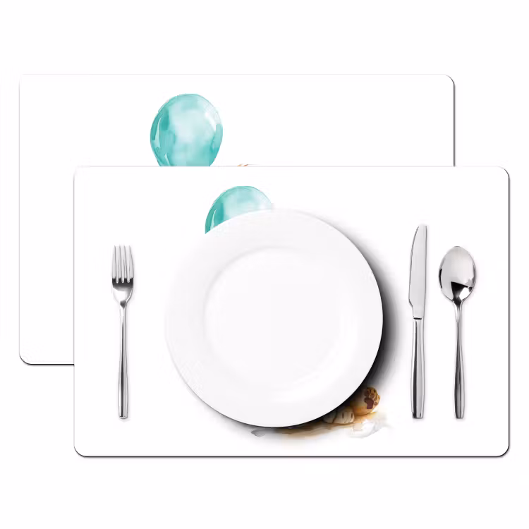 Sets de table - Lion - Bébé animal - Ballon bleu — 2