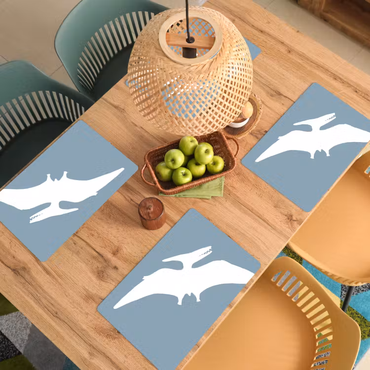 Sets de table - Dino - Pteranodon - Dinosaure - Bleu — 3