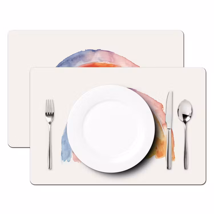 Sets de table - Arc-en-ciel - Aquarelle - Coloré — 2
