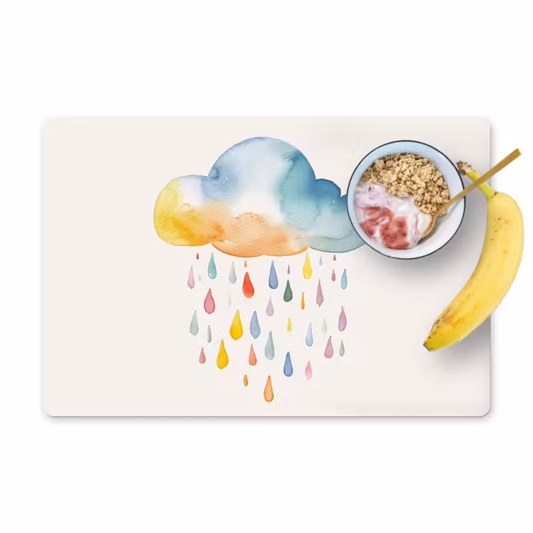 Sets de table - Nuage - Pluie - Aquarelle - Coloré — 1