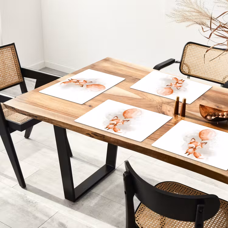 Sets de table - Renard - Couleurs pastel - Animal — 4