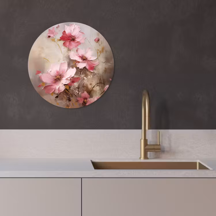 Tableau rond - Délicatesse florale — 2