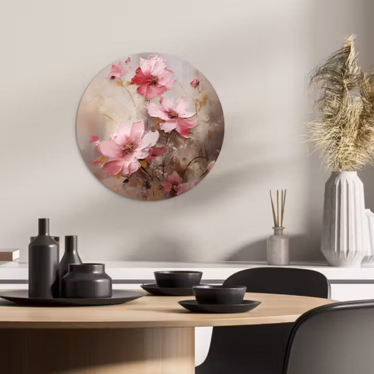 Tableau rond - Délicatesse florale — 4