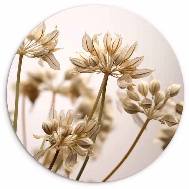 Tableau rond - Élégance fleurie — 1