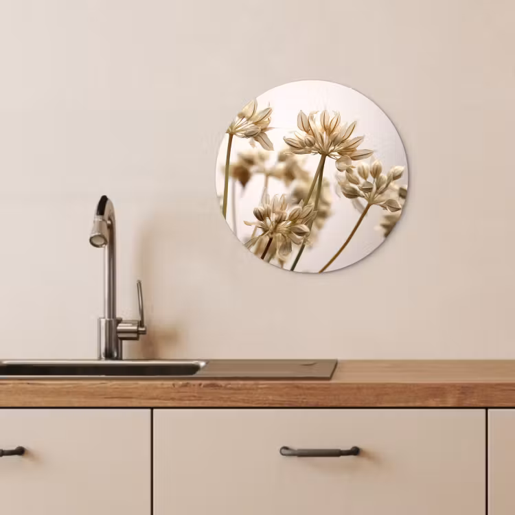 Tableau rond - Élégance fleurie — 4