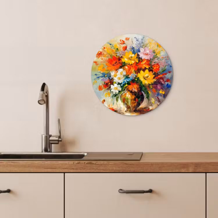 Tableau rond - Explosion de couleurs impressionnistes — 3