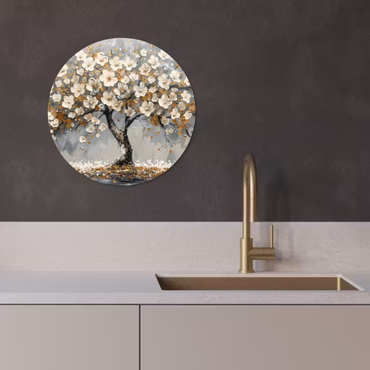 Tableau rond - Fleur d'or — 3