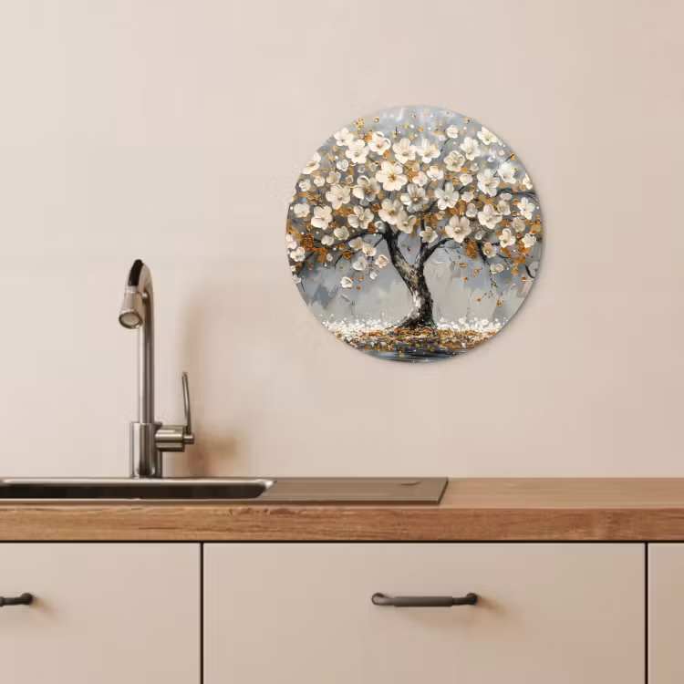 Tableau rond - Fleur d'or — 4