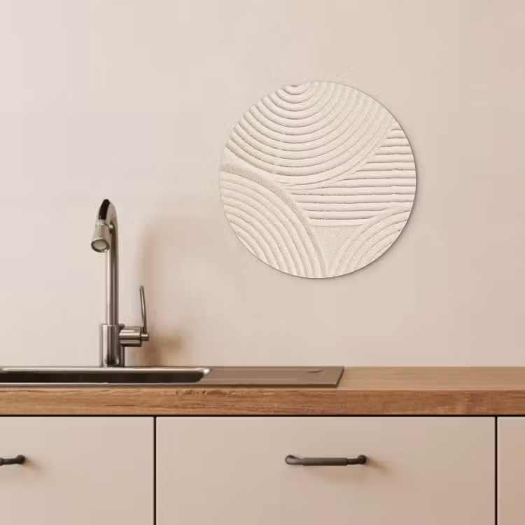 Tableau rond - Jardin de sable zen — 1