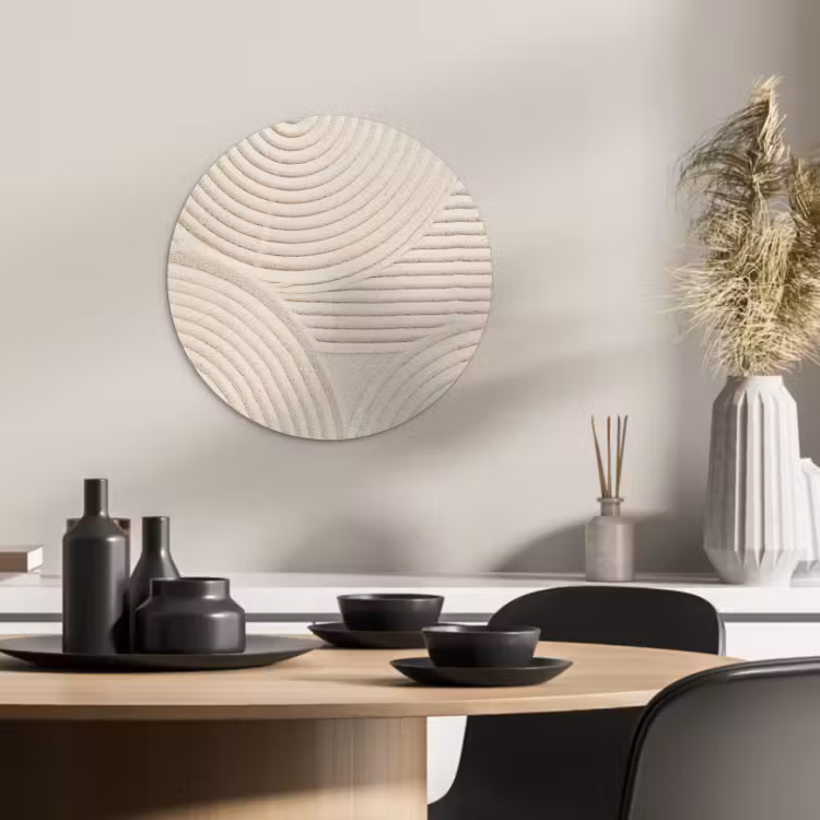 Tableau rond - Jardin de sable zen — 4