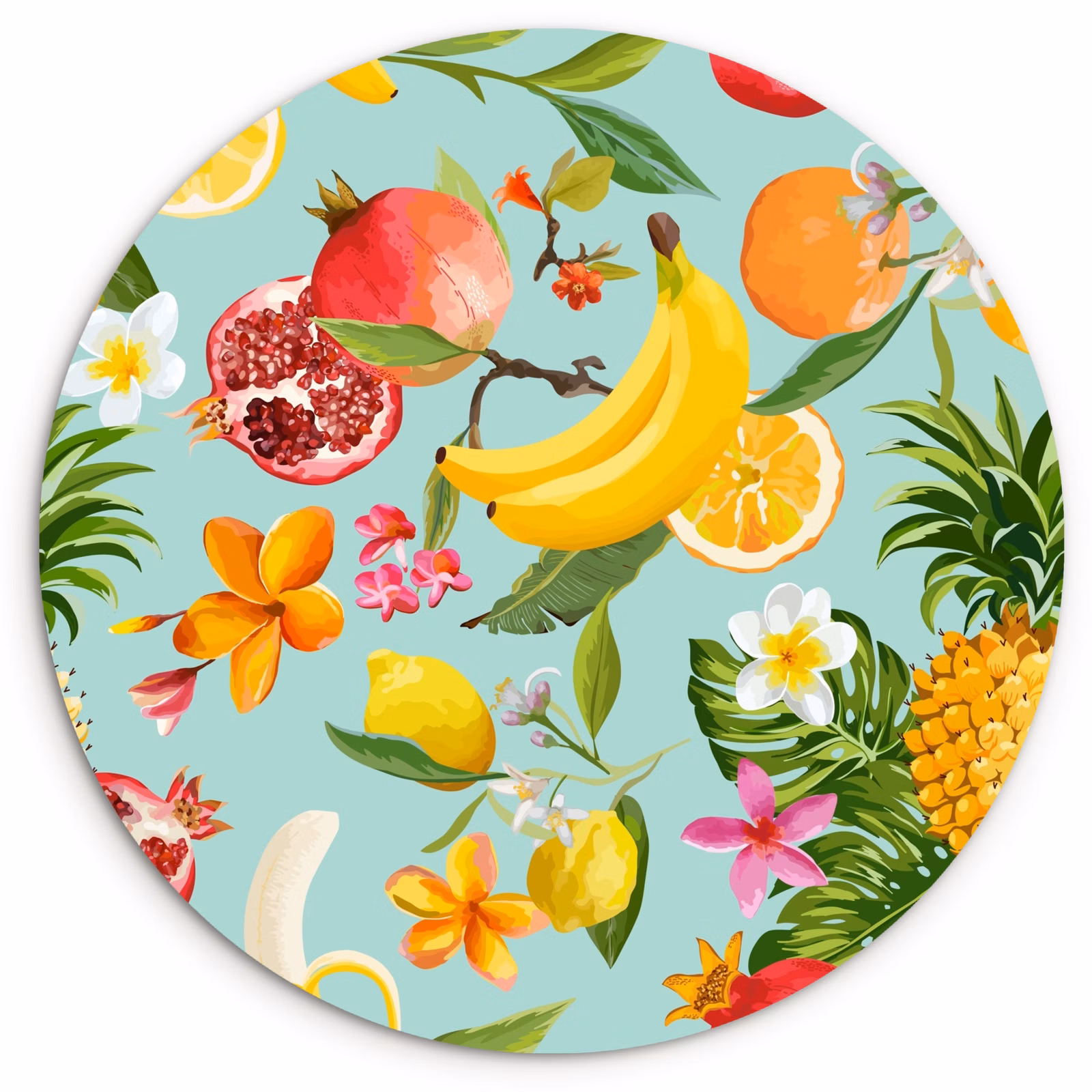 Tableau rond - Abondance tropicale — 1