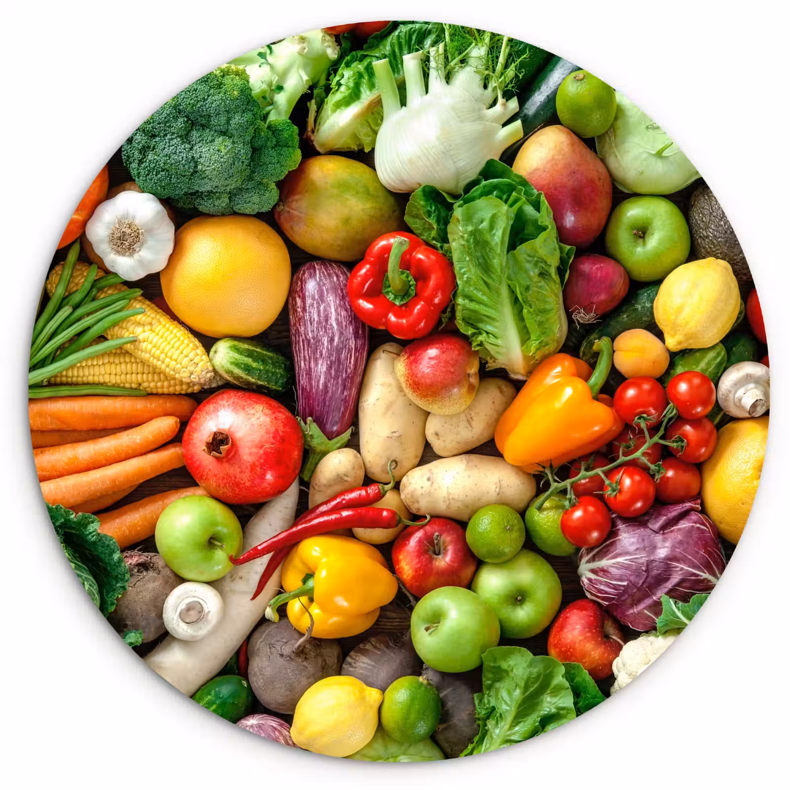 Tableau rond - Mosaïque de Mère Nature — 1