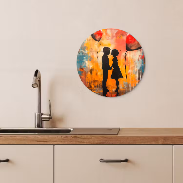 Tableau rond - Moments volés — 1