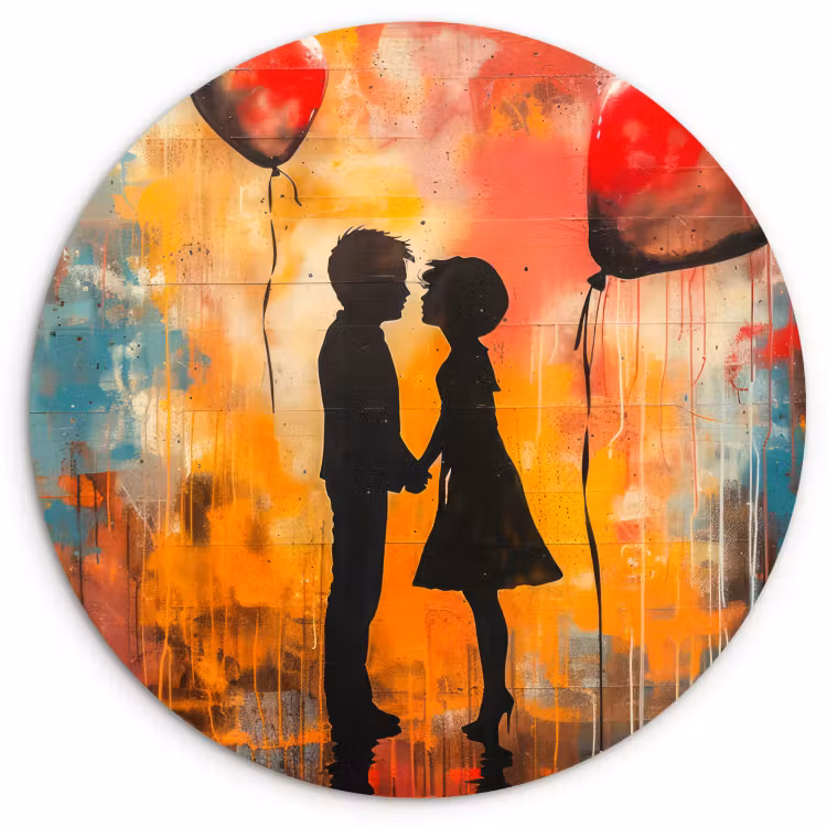 Tableau rond - Moments volés — 3