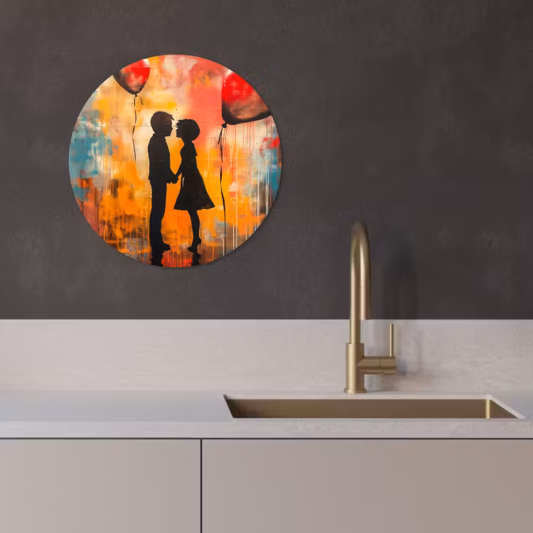 Tableau rond - Moments volés — 4