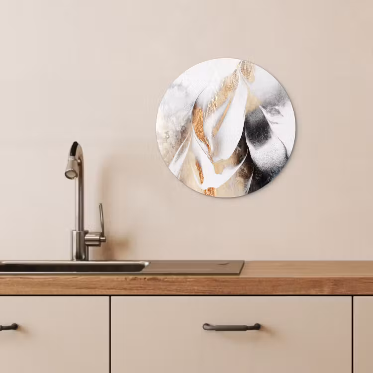 Tableau rond - Rêves dorés — 1