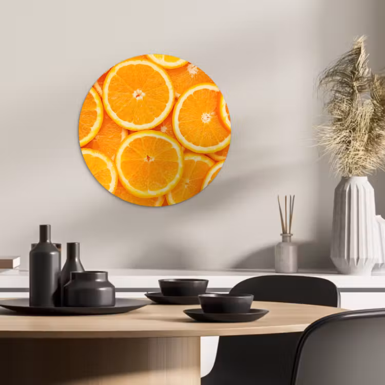 Tableau rond - Soleil et tranches — 3
