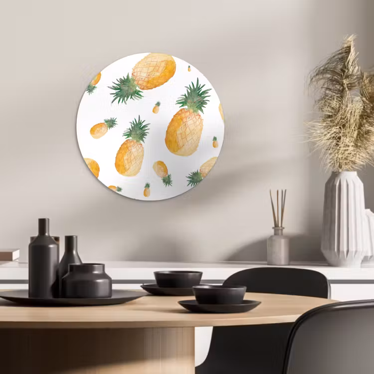 Tableau rond - Ananas Aquarelle — 2